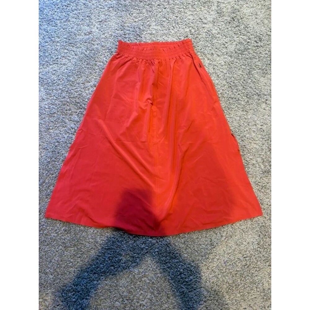 Athleta Women's Terracotta Rust A-Line Midi Skirt - Size XS